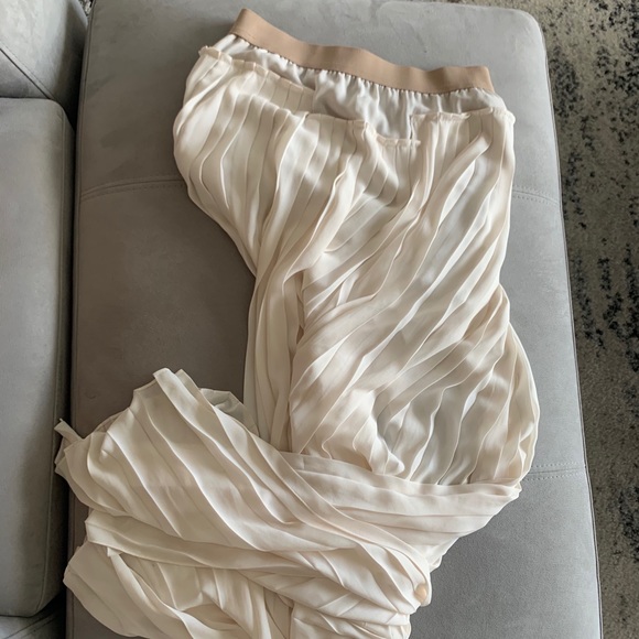 Nude BCBGMAXAZRIA Pleated Maxi Skirt - XXS - Picture 3 of 4